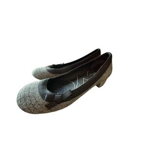 Indigo By Clarks SAMBA Heels Shoes Sz 8 bow block heels tweed‎